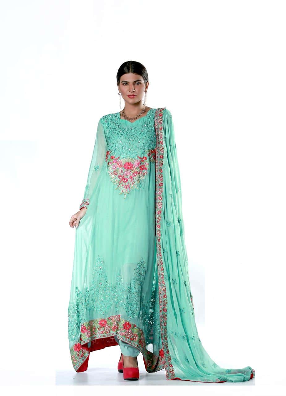 Embroidered Pure Krinckle Maxi - Design 16 image 1