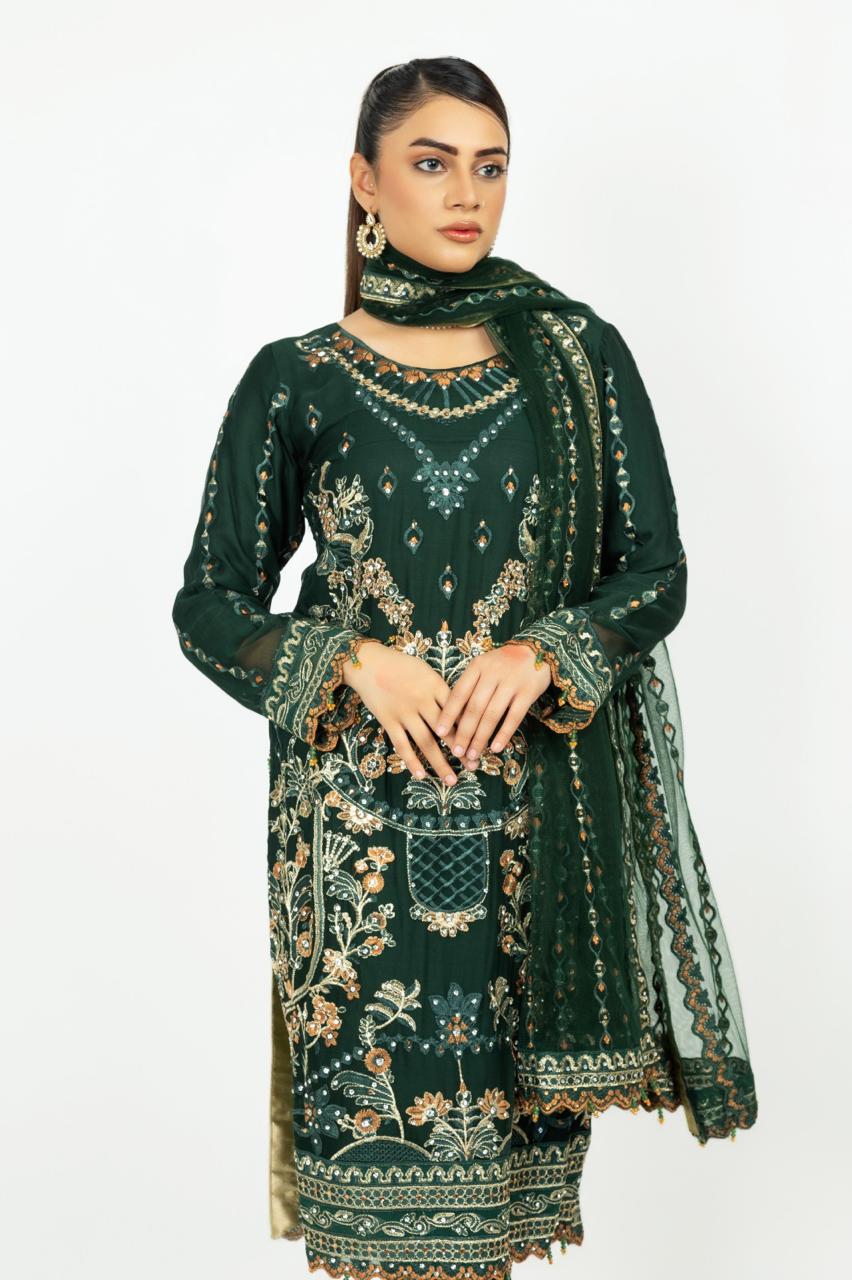 Signature China Silk Suit – Evening Luxe (Design 11)