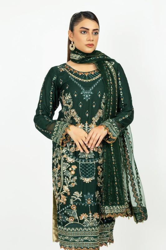 Signature China Silk Suit – Evening Luxe (Design 11)