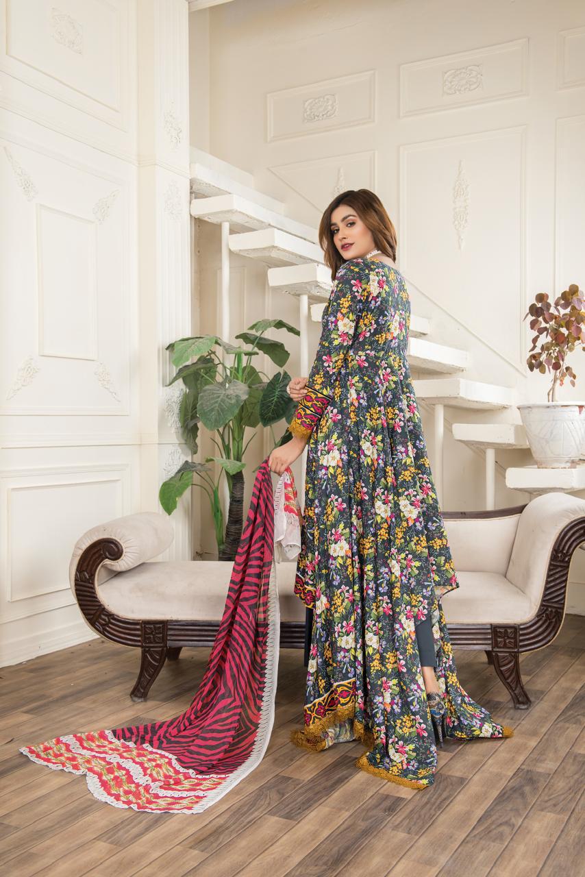 Everyday Chic Lawn Suit – Chiffon Dupatta (Design 5)