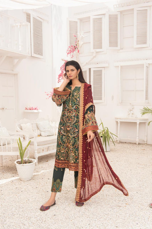 Elegant Crinkle Ensemble – Luxe Festive Edit (Design 6)