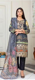 Signature Lawn Edit – Organza Dupatta (Design 1)