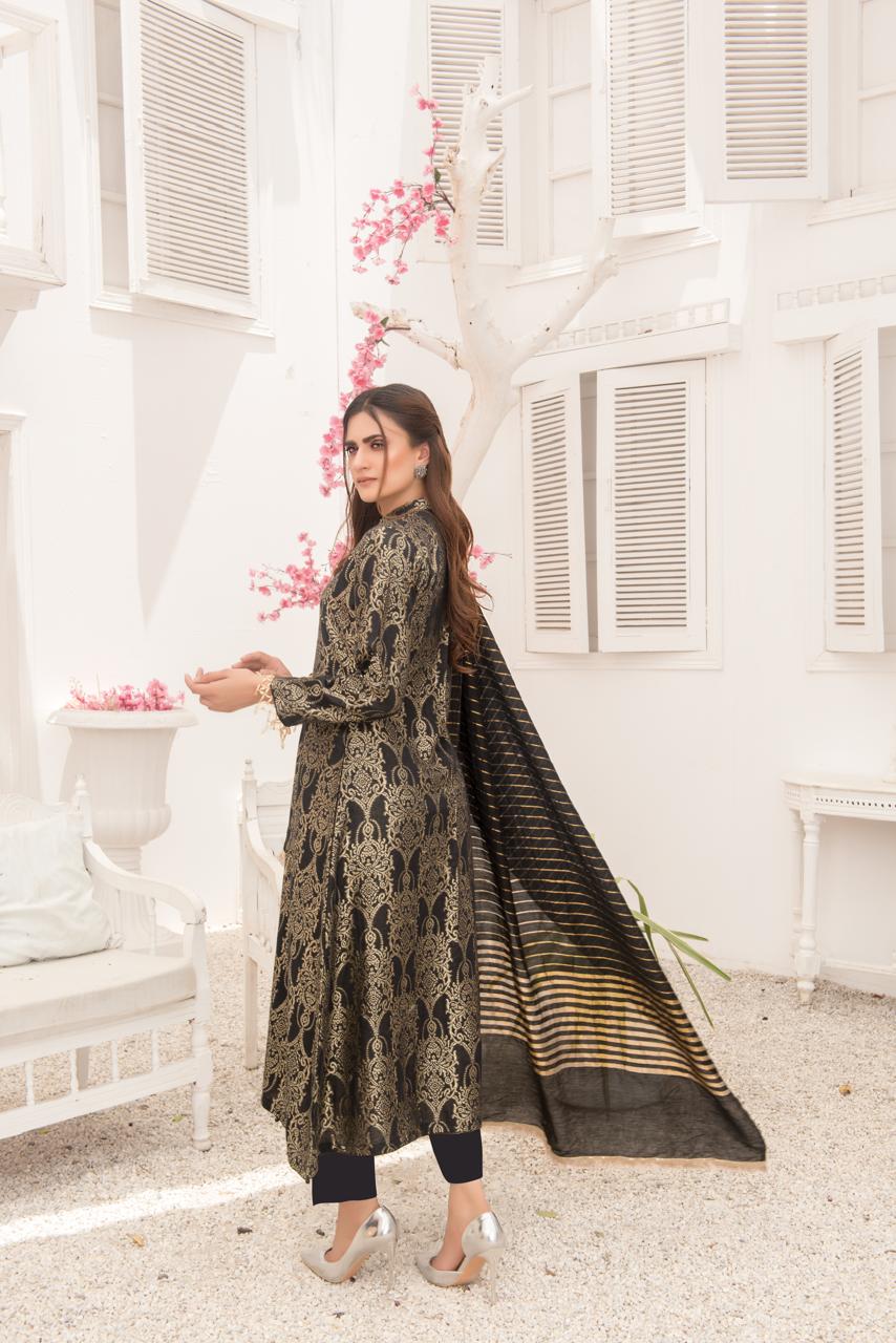 Khadijah Vol 14 – Black Gold Everyday Jacquard Suit