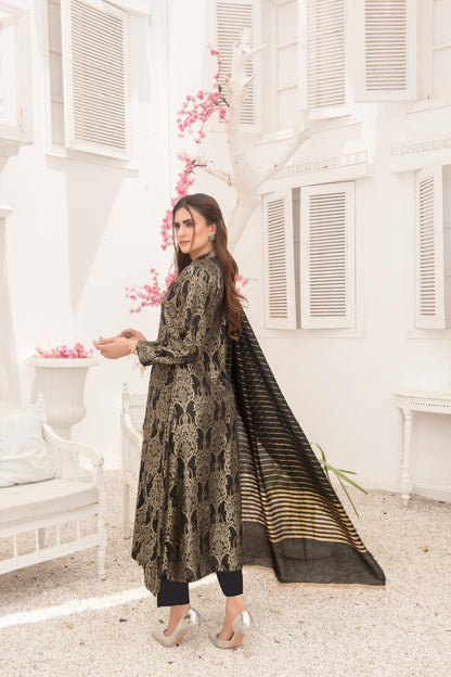 Khadijah Vol 14 – Black Gold Everyday Jacquard Suit