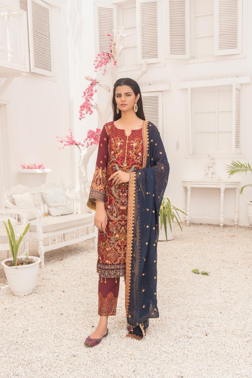 Elegant Crinkle Ensemble – Luxe Festive Edit (Design 3)