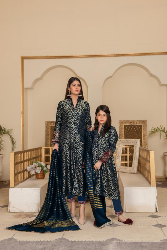 Khadijah Vol 12 – Emerald Harmony Teal (Mother & Daughter Collection)