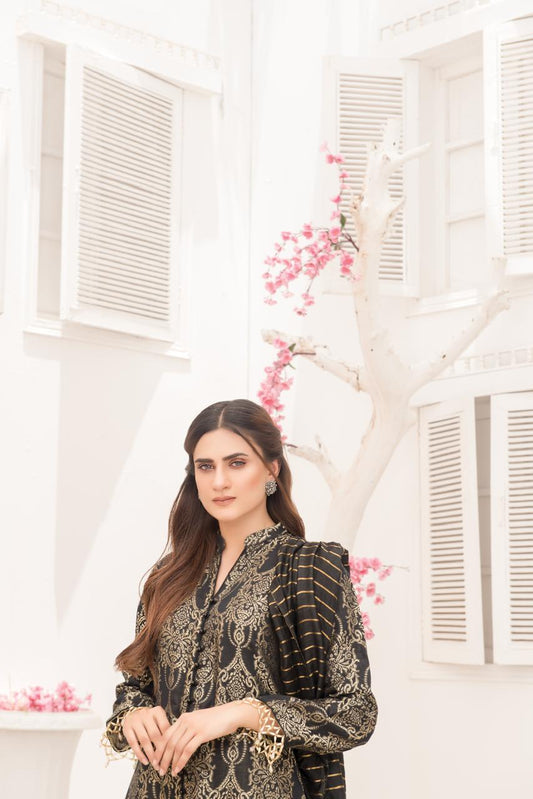 Khadijah Vol 14 – Black Gold Everyday Jacquard Suit