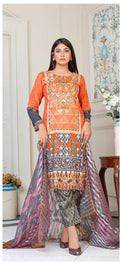 Digital Lawn Luxe Suit – Embroidered Finish (Design 3)